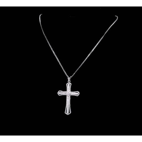 Cross Pendant Necklace-Silver