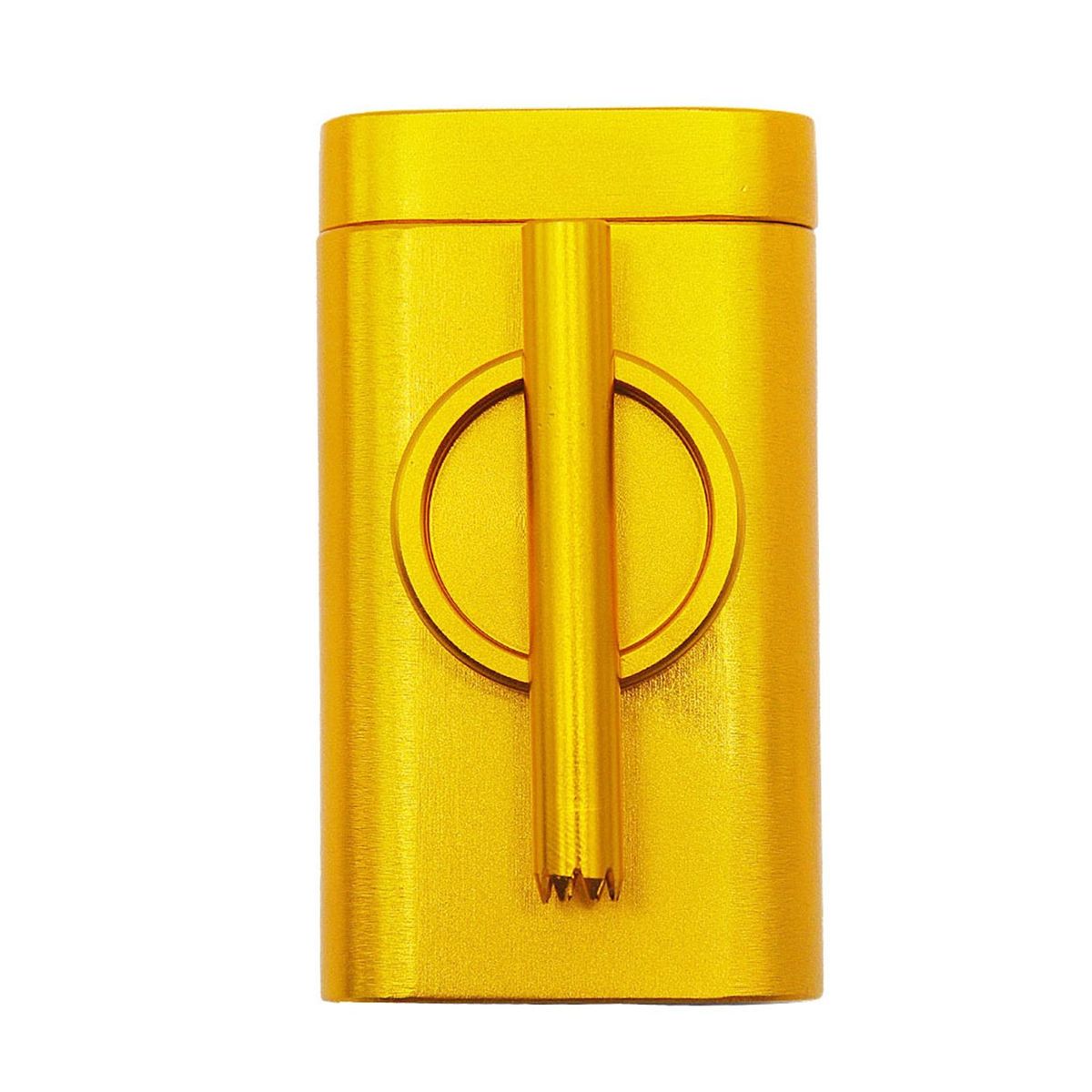 Abrader Storage Box Mini Grinder with Storage Box Golden