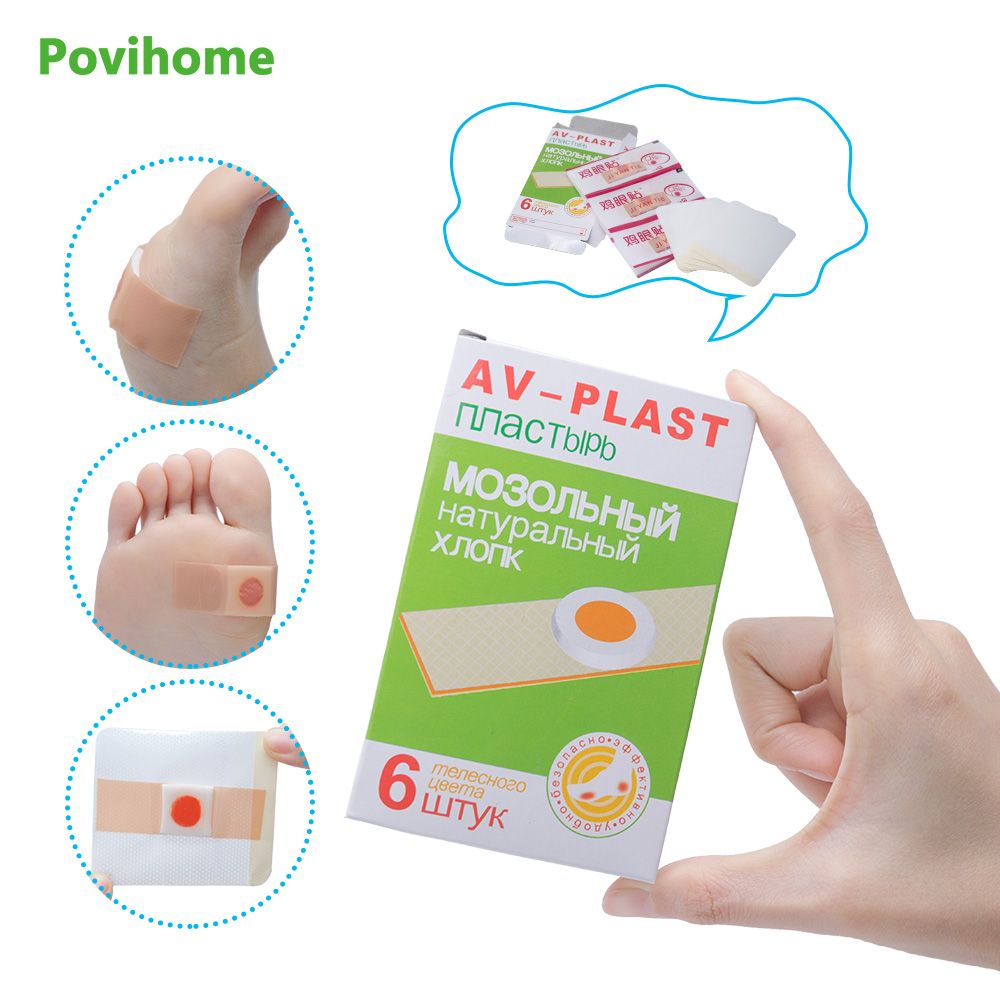 Problem Patch Plantar Remove Calluses Warts Exfoliating Corn Removed Foot Povihome Feet Foot 6Pcs Soft Treatment C1443 Skin