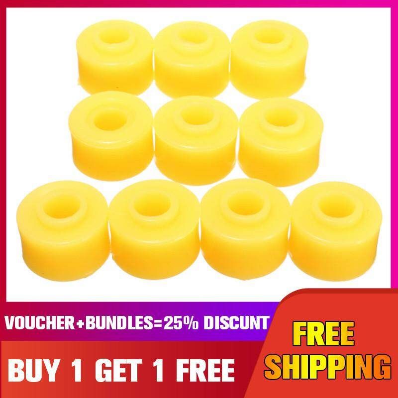 10Pcs 10mm Inner Dia Yellow Rubber Shock Absorber Bushings Part For Auto Car