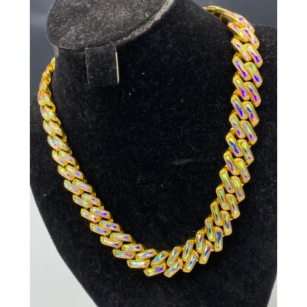 Gold Tennis Iced Choker Men’s Necklace