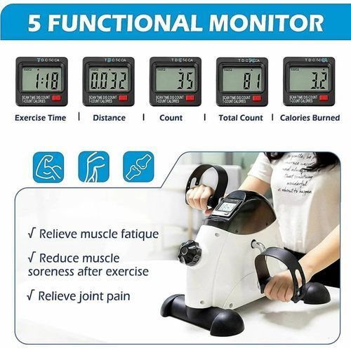 Mini Exercise Bike Pedal Arm&Leg Exerciser With LCD Display