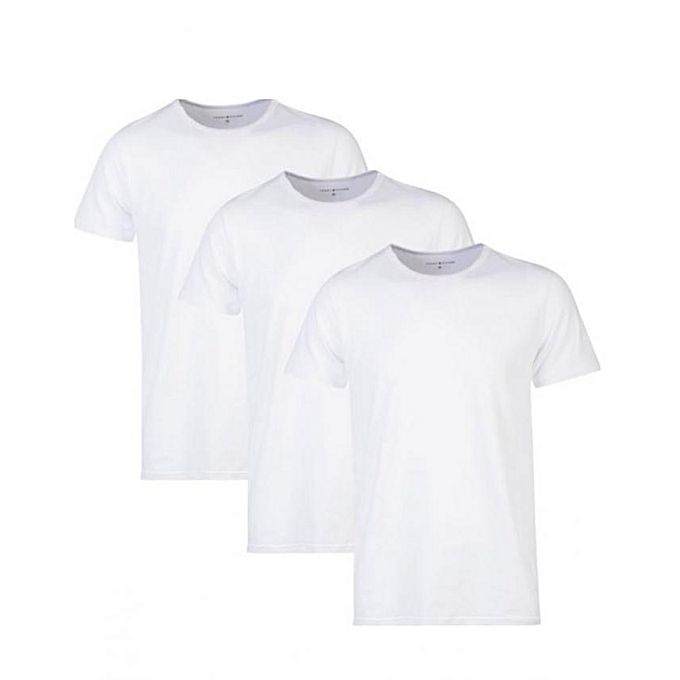 Men's Underwear 3in1 Round Neck Vest - White