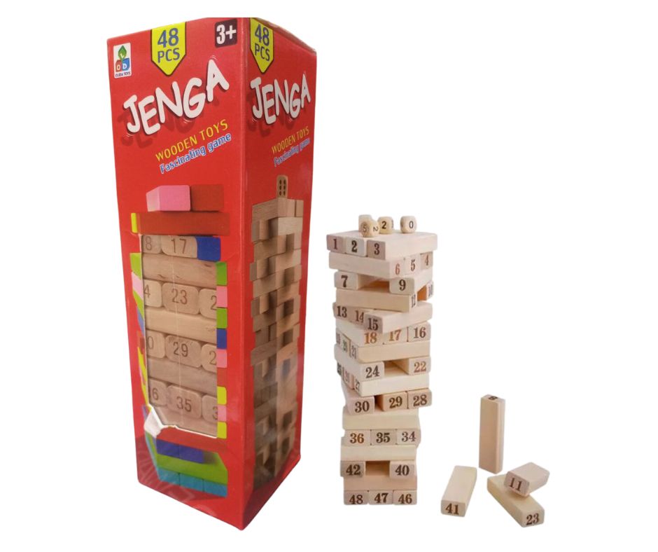 Thrilling Stacking Fun: Tower Tumble's Big Blocks Jenga Set