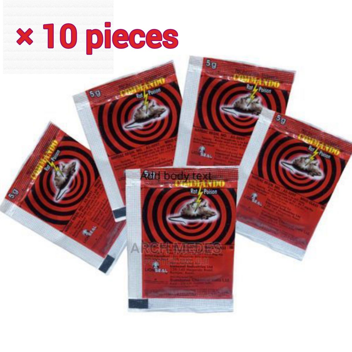 10Pieces Kill And Dry Rat Poison Rodenticide 5g