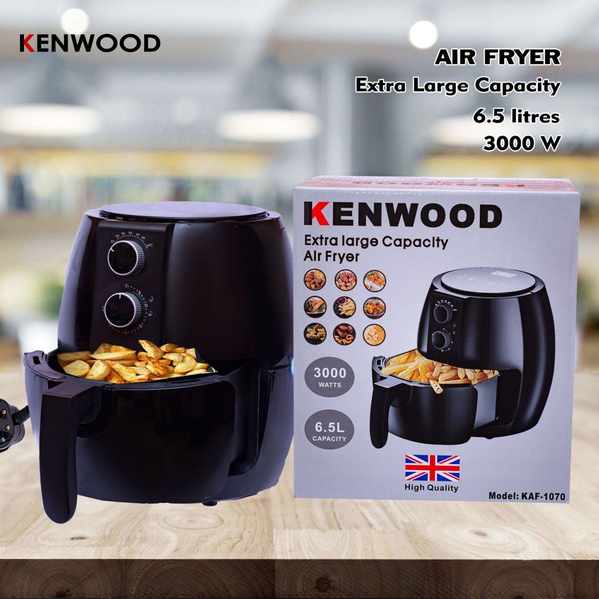 Extra Large Capacity Air Fryer-6.5L UK Standard