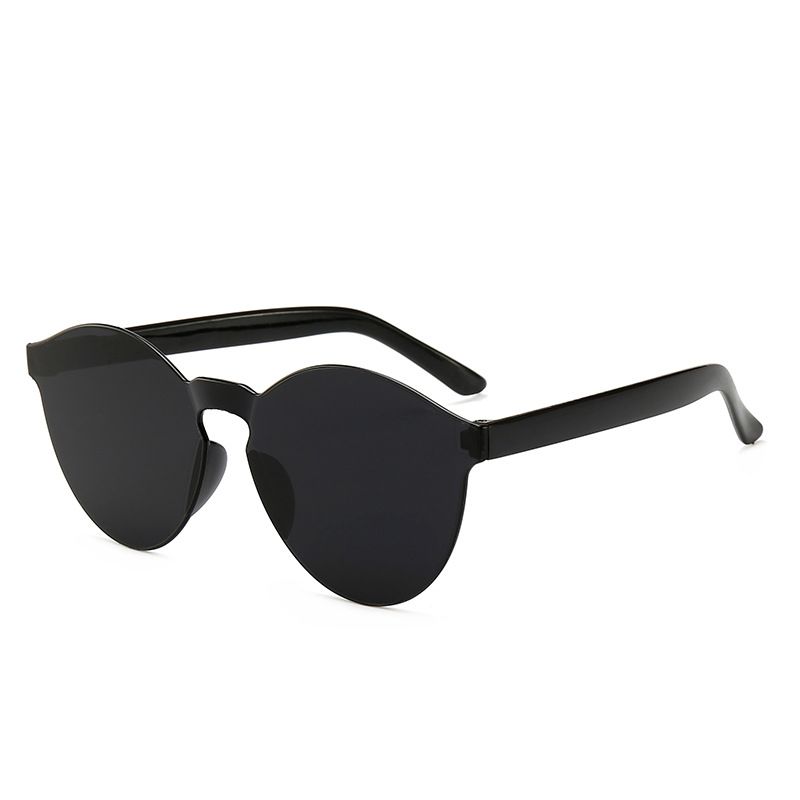 Rimless Edge Colorful UV Protection Sunglasses Gift Idea - Black