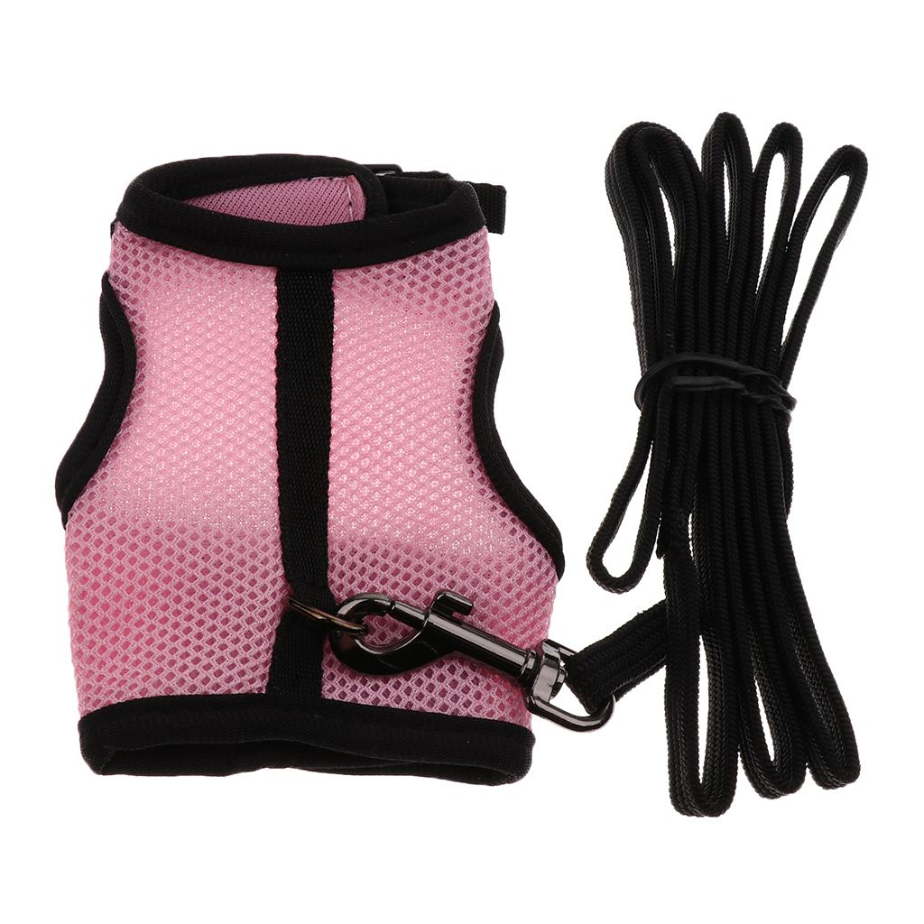 Rabbit Ferret Breathable Mesh Vest Harness Leash Walking