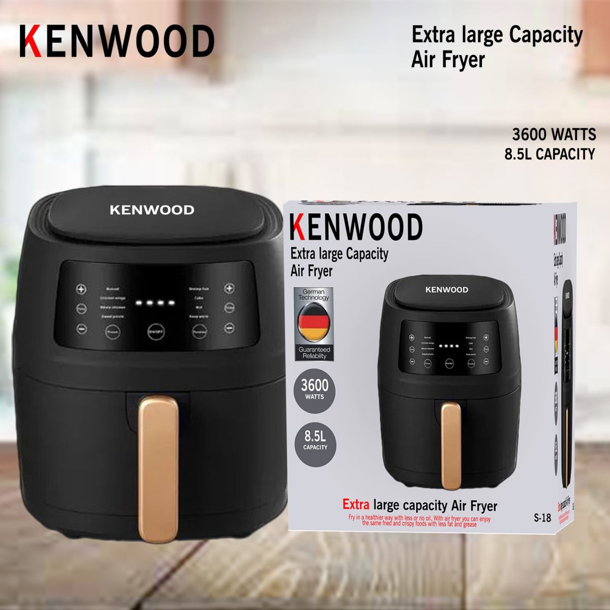 8.5L Extra Large Capacity Air Fryer-3600Watts