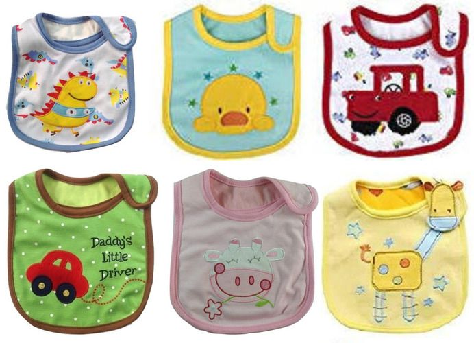 6-Piece Baby Mixed Bib Set