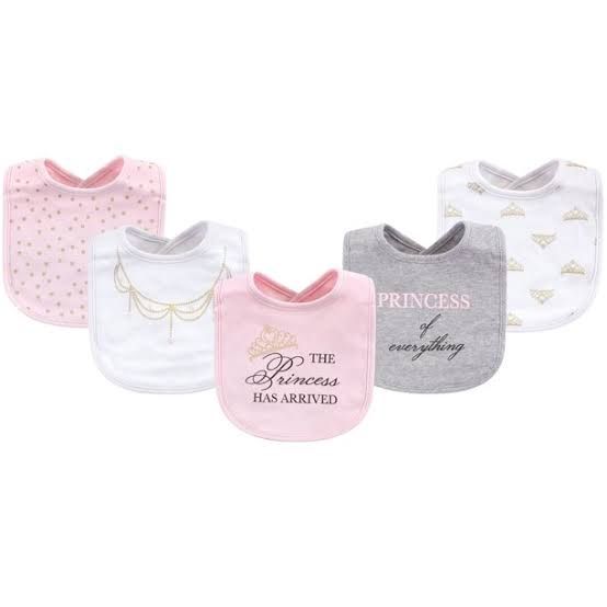 5 - Piece Baby Girl Bib Set