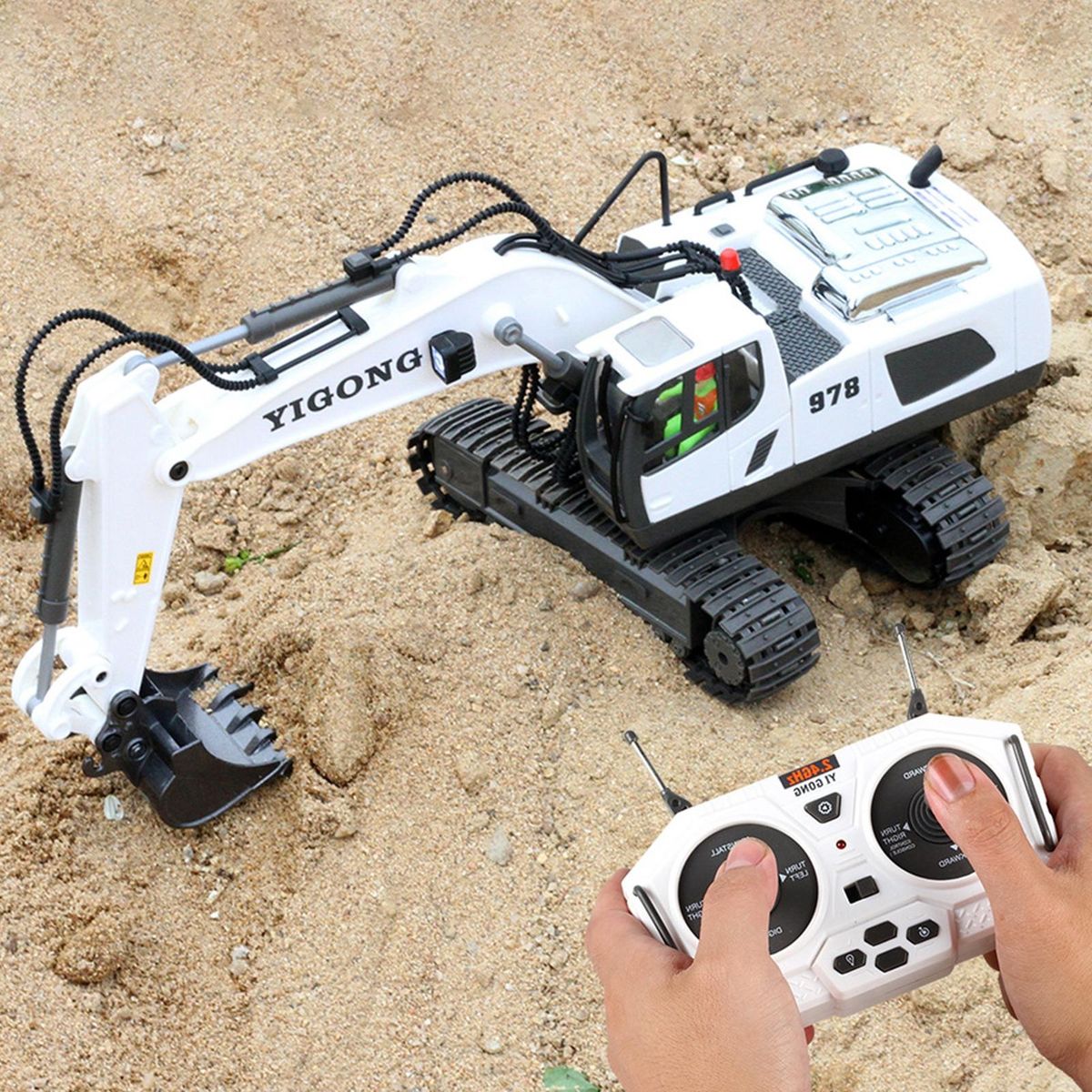 Remote Control Excavator RC Car Dumper Bulldozer Toys Red