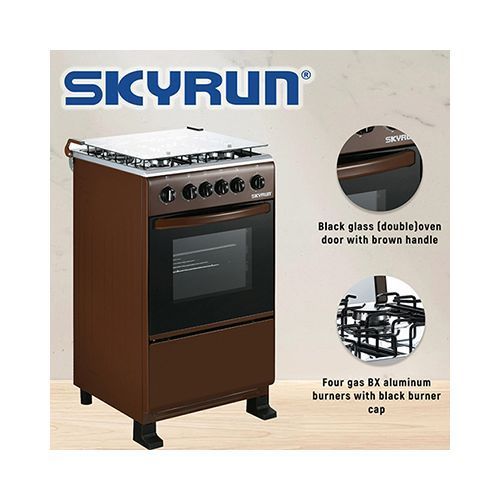 Skyrun 4 Burners（4+0）Gas Cooker -GCS-4G/MS500Z-M- Brown