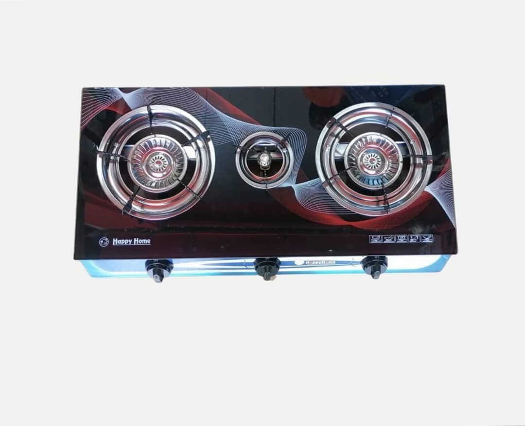 Toughened Glass Tabletop 3 Burner Gas Cooker