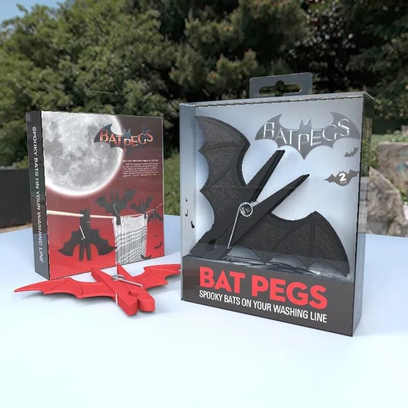 2 Pcs/Lot Bat Pegs Suck Craft Clothes Pegs Clothespin Photo Paper Hanging Clamp Spring Clips Home Decor