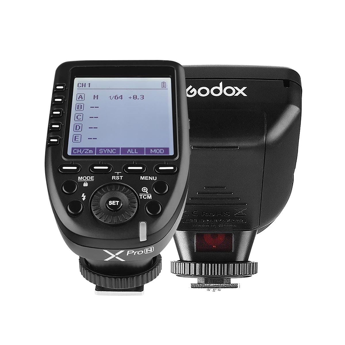Godox Xpro-N i-TTL Flash Trigger Transmitter with Large LCD Screen 2.4G Wireless X System 32 Channels 16 Groups Support TTL Autoflash 1/8000s HSS for Nikon Series Cameras for Godox Series Camera Flashes Outdoor Flashes and St
