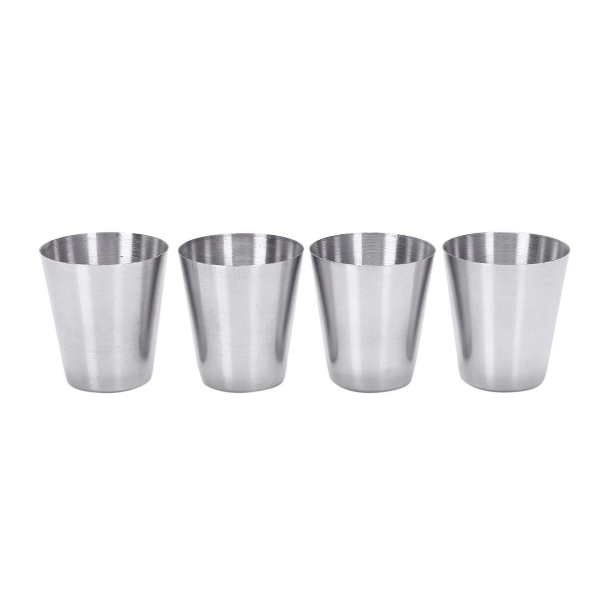 4PCS Stainless Steel Cups Mug With PU Cover Case Coffee Tea