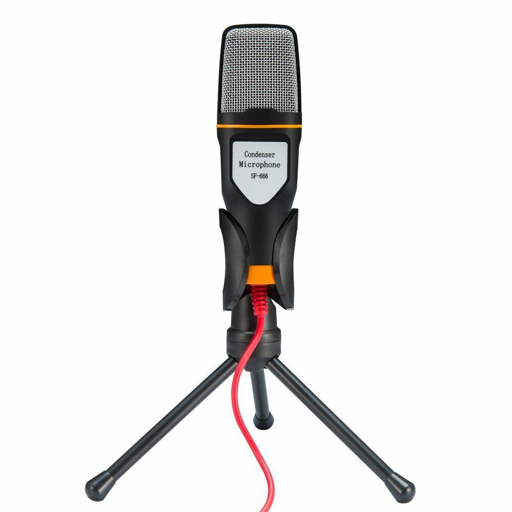 3.5mm Jack Recording Condenser Microphone Desk For PC Laptop