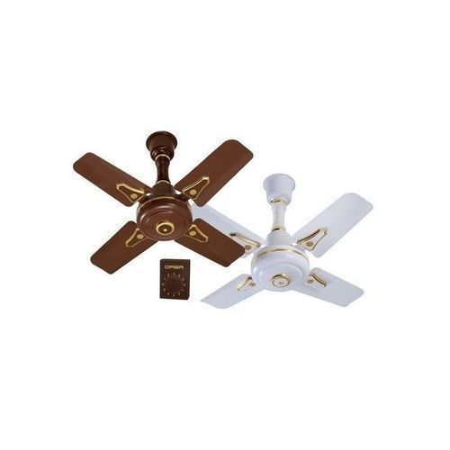 Short Blade Ceiling Fan -24 Inches COFFEE BROWN/WHITE