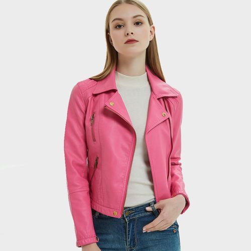 Short Jacket With Stand-up Collar And Rivets