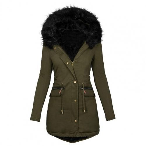Women's Jackets Long Sleeve Coat Zip Irregular Floral Print Hood Jacket Lady Coat Autumn Winter Women Clothes