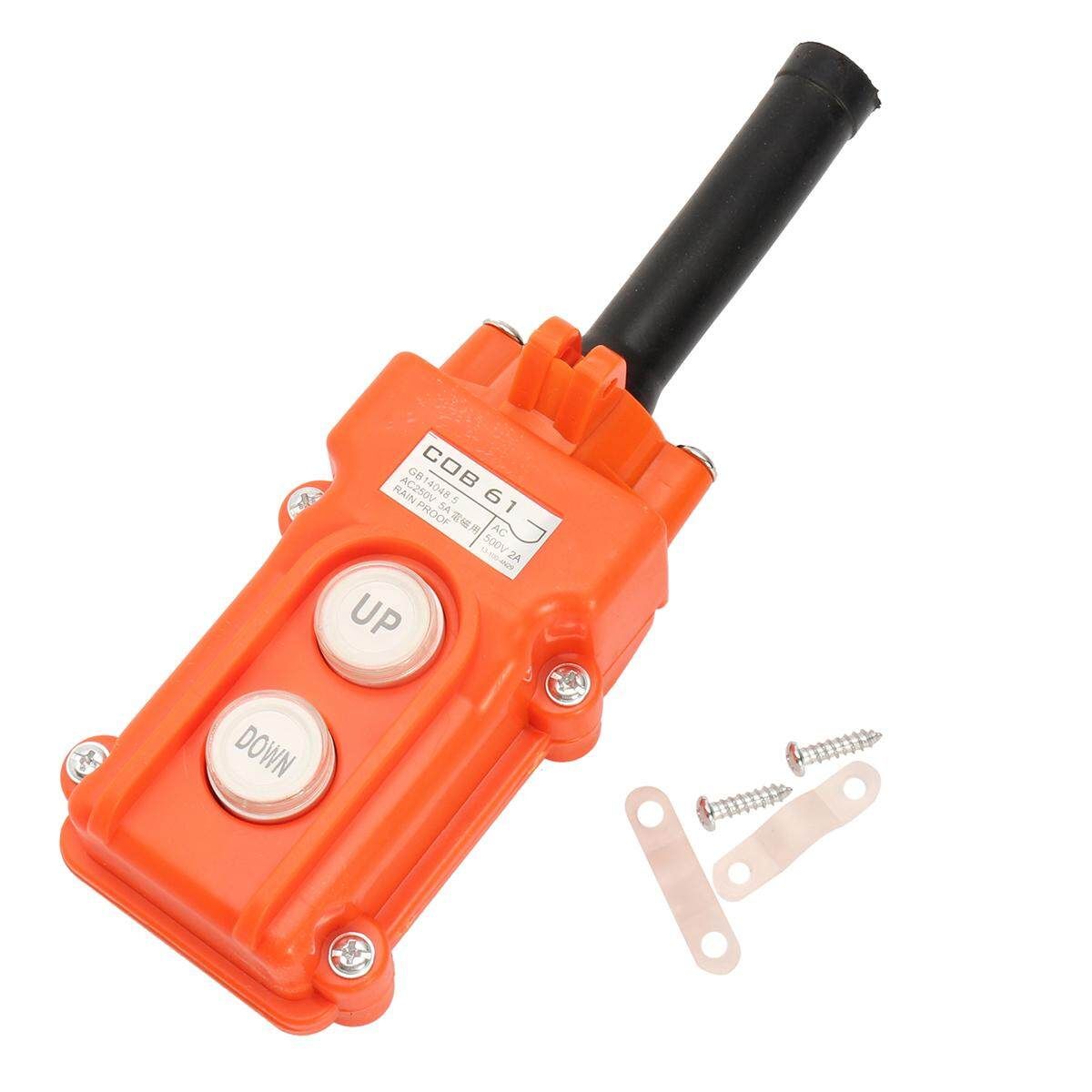 Crane Pendant Control Hoist Pushbutton Switch Station Up-Down Rainproof Button