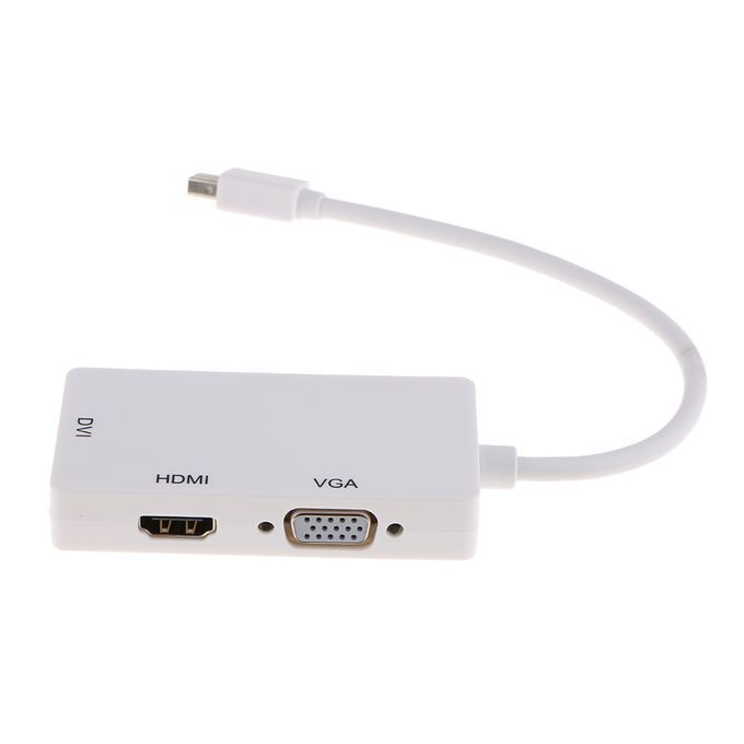 3 In 1 Mini Display Port DP To HDMI  VGA Multiport Charging Adapter