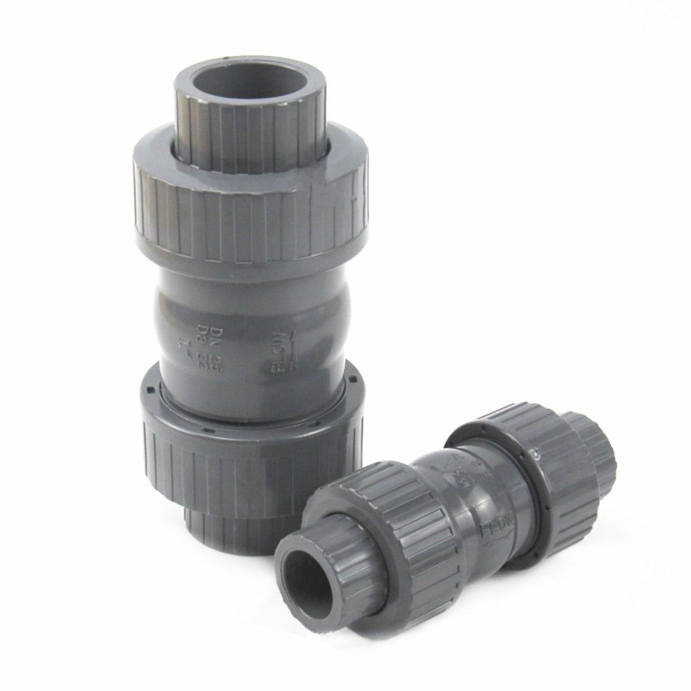 20~63mm Upvc Check Valve Double Union Non-Return Value Back