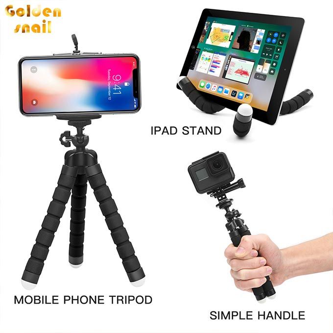 Phone Tripod Moblie Phone Clip Bracket Monopod Stand For Smartphone Camera