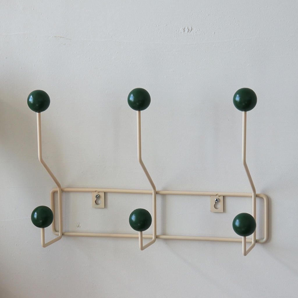 Wrought Coat Hanger Purse Hangers Coat Hooks Organizer Green 3Hooks