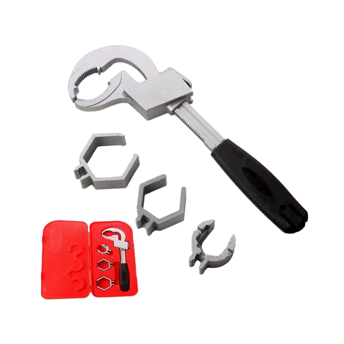 Universal Adjustable Double-Ended Wrench, Multifunctional Ba