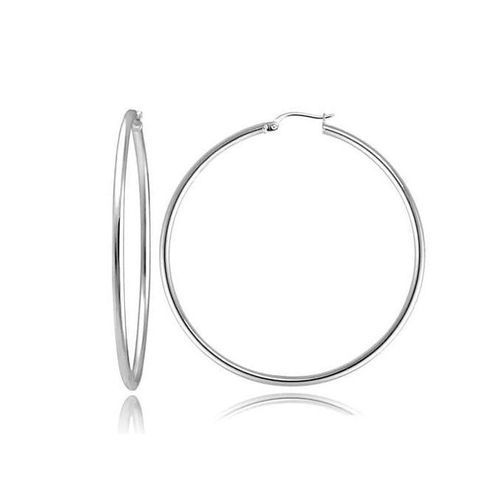 Silver Ladies Hoop Earring In Fashion