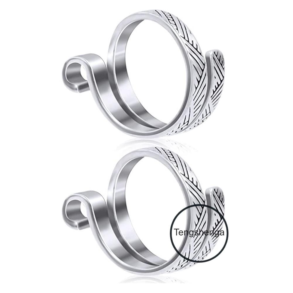 Open Rings Yarn Guide Finger Clip Adjustables Crochet