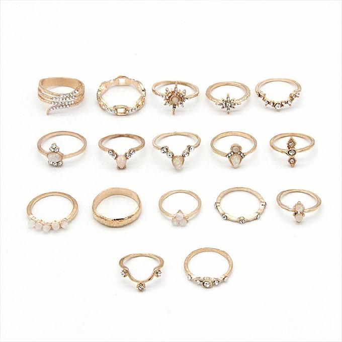 17 In 1 Knuckle Ring Set For Ladies