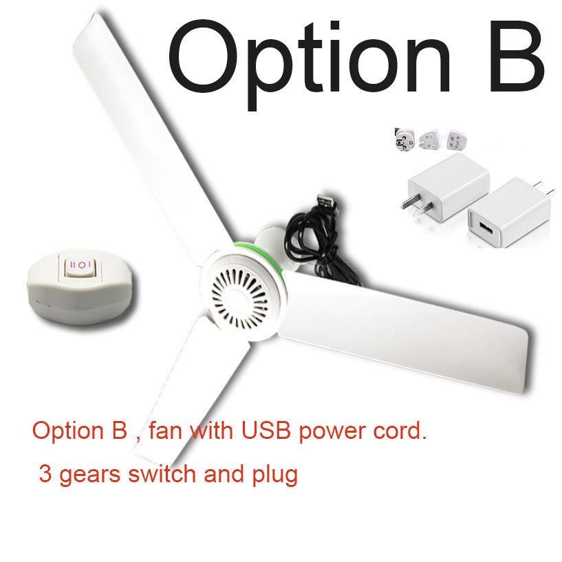 5V220V 6w Power 3 Blades Mini Ceiling Fan Mini Fan Mosquito