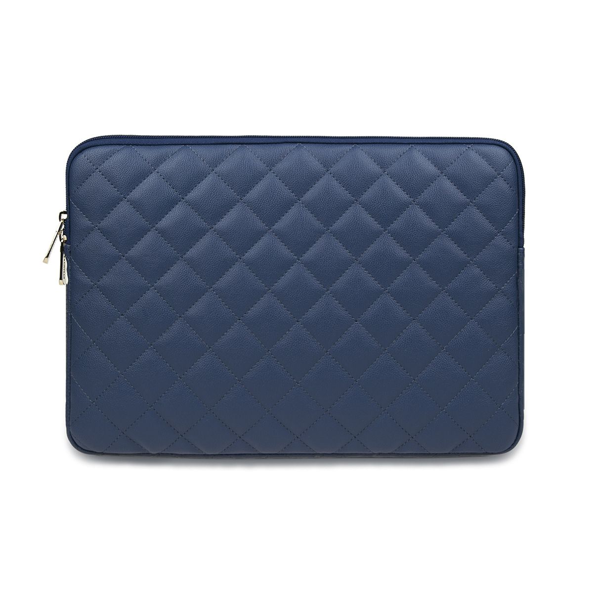 14 Inch Laptop Sleeve Diamond PU Leather Case-Navy