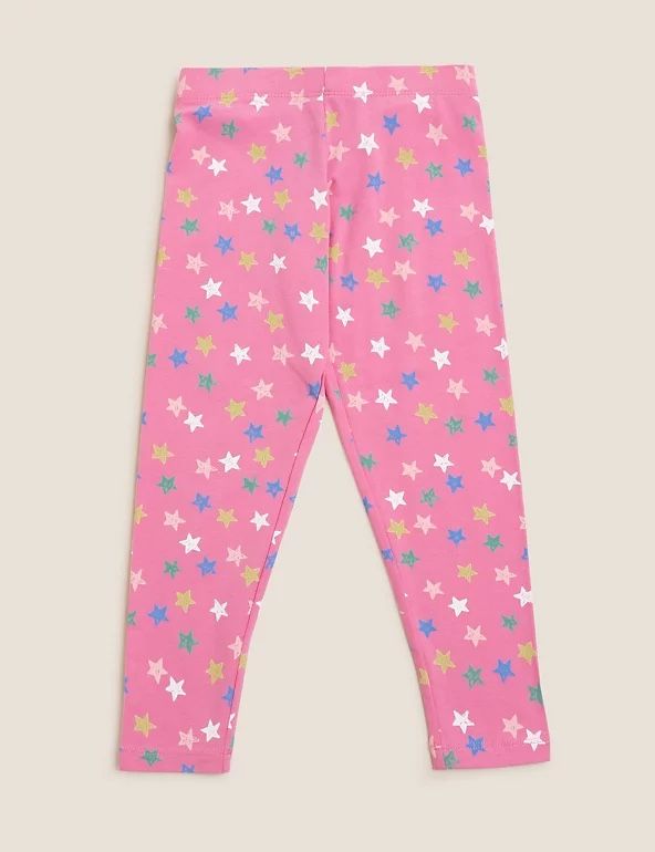 Cotton Rich Pink Star Leggings