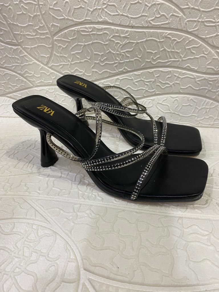 Black High Classic Heels Slipper