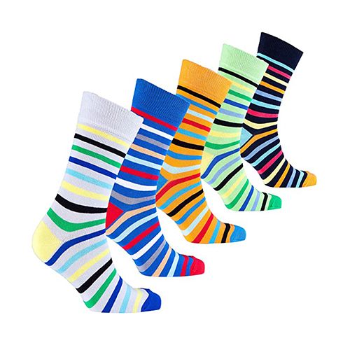 Men's 5-pair Luxury Colorful Dress Socks - (Set 54)