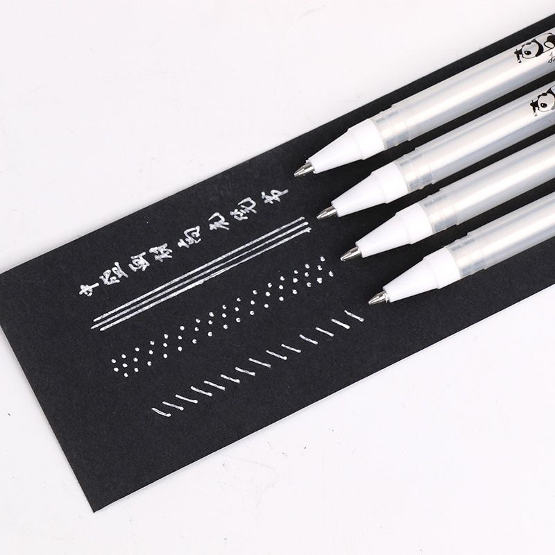 6x White  Markers Highlighting Pen Drawing Coloring Sketching Art