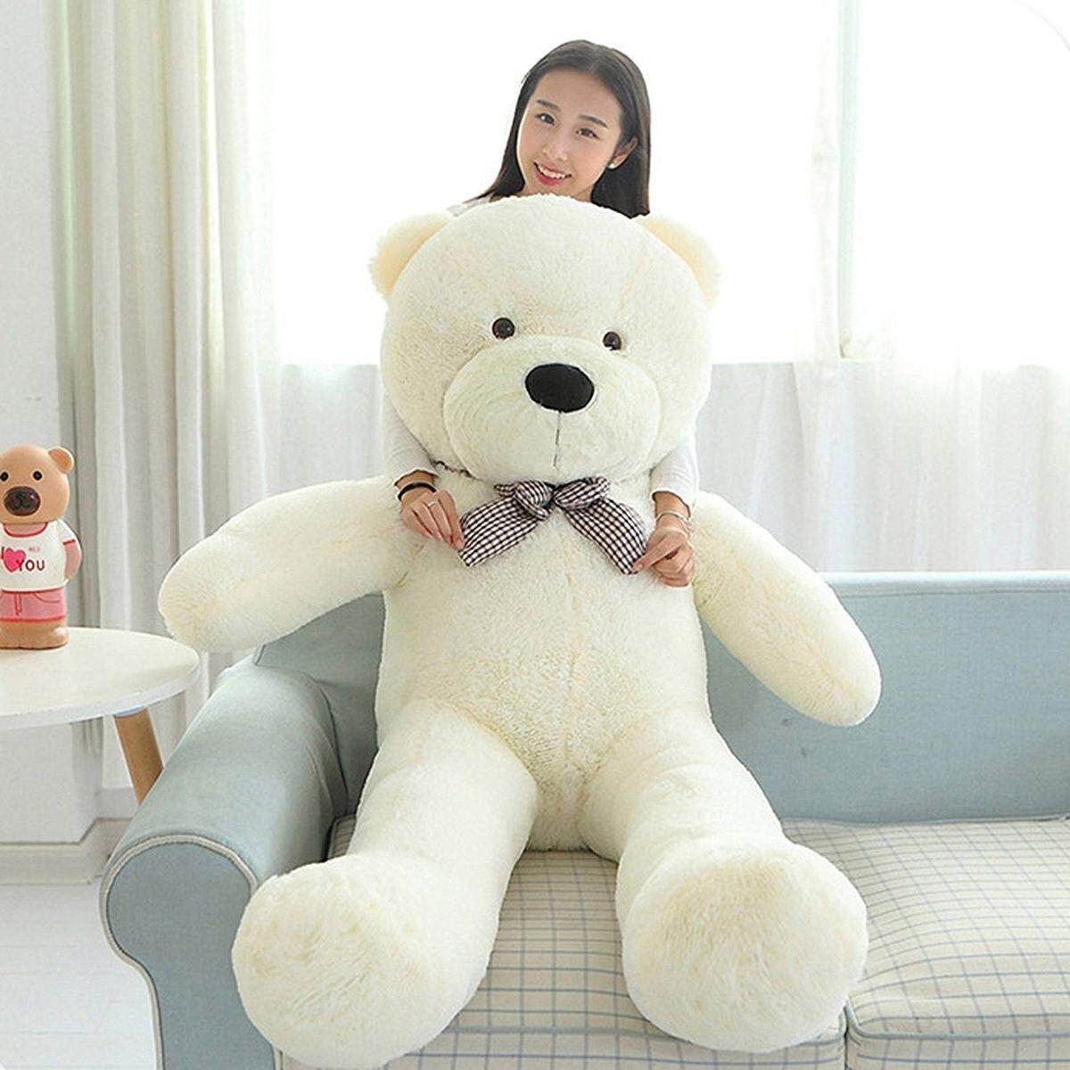 180cm Giant White Teddy Bear CASE COVER NO FILLED COTTON Huge Plush Toy DIY Gift 180cm