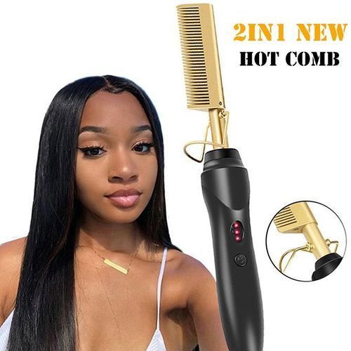 True 80-210℃ Hot Comb Hair Straightener Hair Curling Alloy