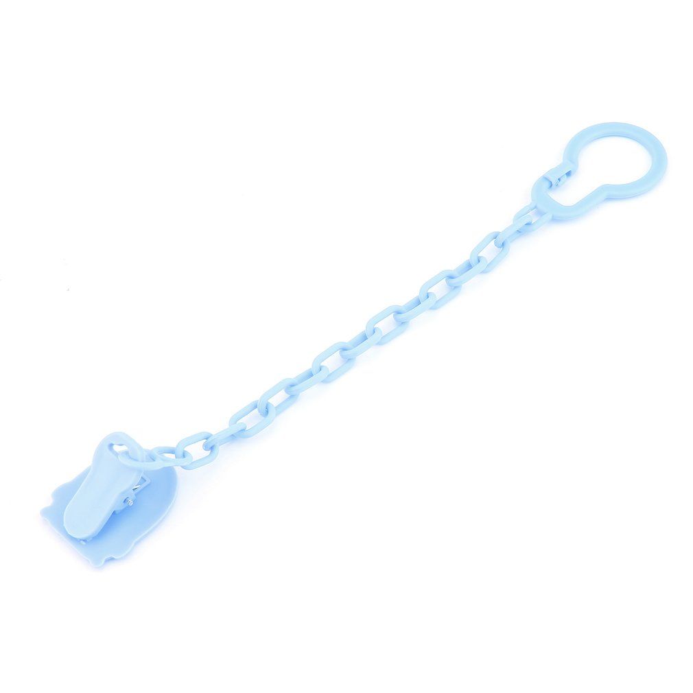Baby Ni Le Pacifier Chain Clips Teether Feeding Milk Plastic-blue