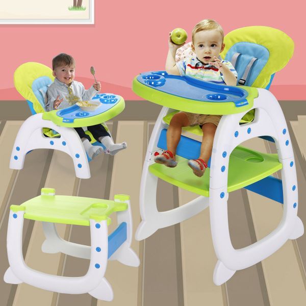 3 In 1 Infant Toddler Baby Convertible High Chair