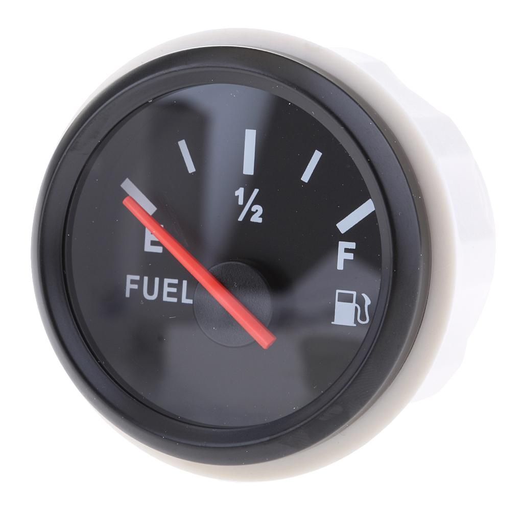 Universal Round Fuel Level Guage 52mm Boat Marine Auto Black 2
