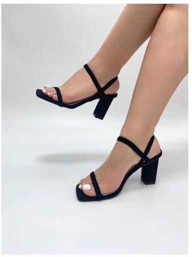 Cute Black Heel Beautiful Sandals