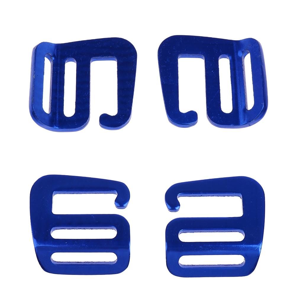 2-Pair 1'' Aluminium Alloy G Hook Webbing Buckle For Backpack Belt