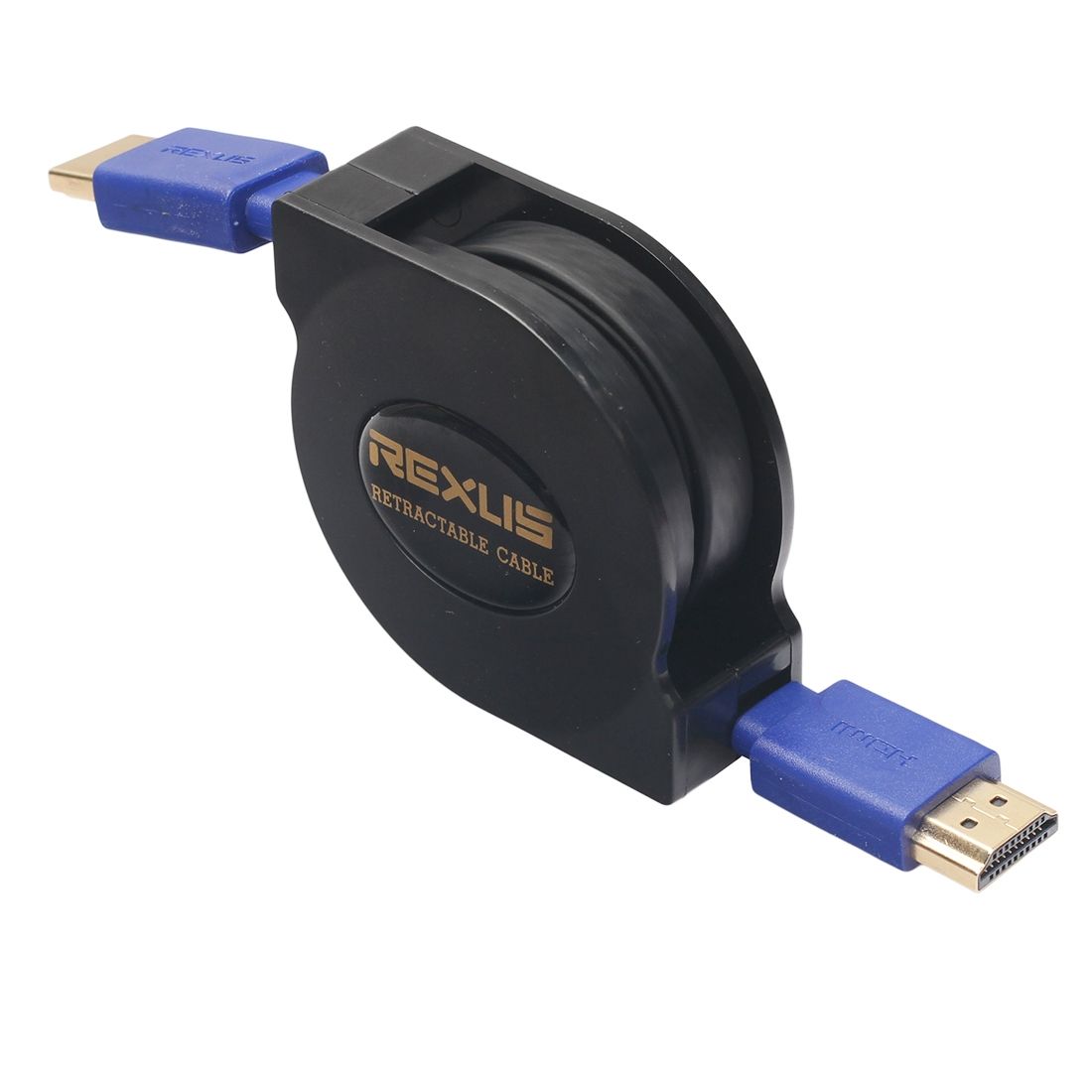 1m HDMI 1.4 (1080P) Gold Plated Connectors HDMI Male To HDMI Male Retractable Flat Cable(Black)