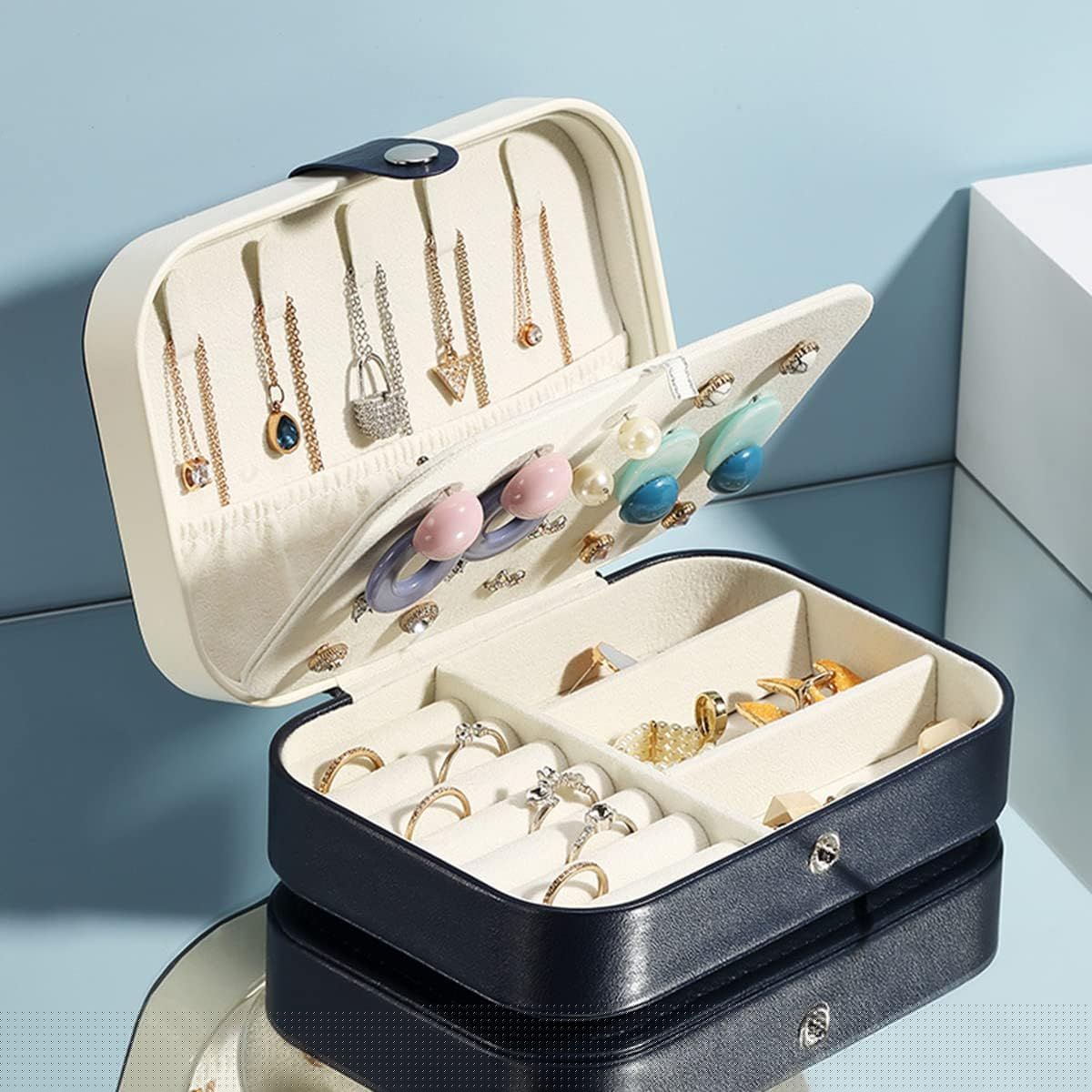 Jewelry Box Jewelry Organizer Jewelry Holder Case-Navy