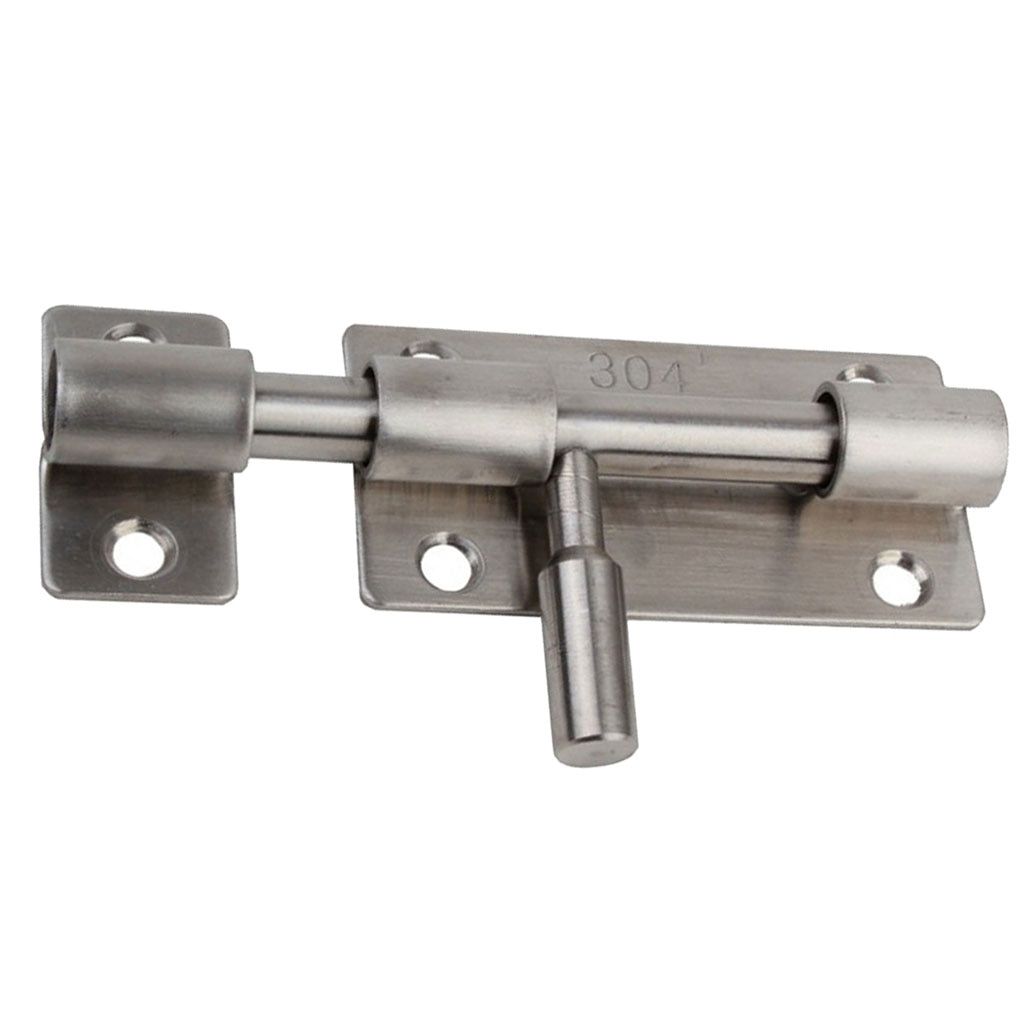 Chrome-Stainless Steel Door Bolts Security Door Guard Flush Latch Slide Bolt Lock Hardware